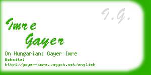 imre gayer business card